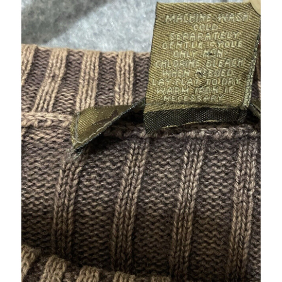 Xtreme Extreme Gear XG Ribbed Sweater Mens XL Brown Shoulder Patch Y2K Skate VTG - Picture 4 of 6